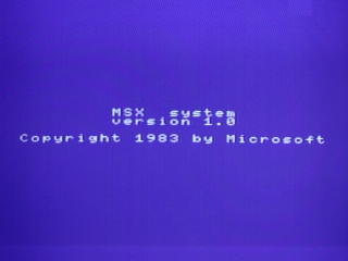 Pantalla de inicio
de MSX