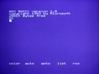 Pantalla del
MSX-BASIC