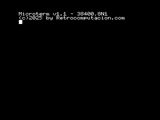 Pantalla de
                    Microterm MSX 38K